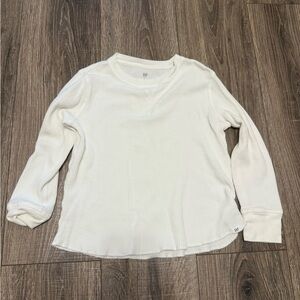 Gap Kids Boys Color White Thermal Long Sleeve Shirt Size S